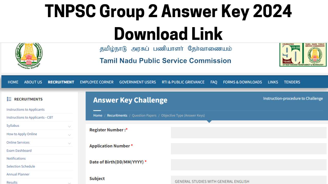 TNPSC Group 2 Answer Key 2024 Download Link